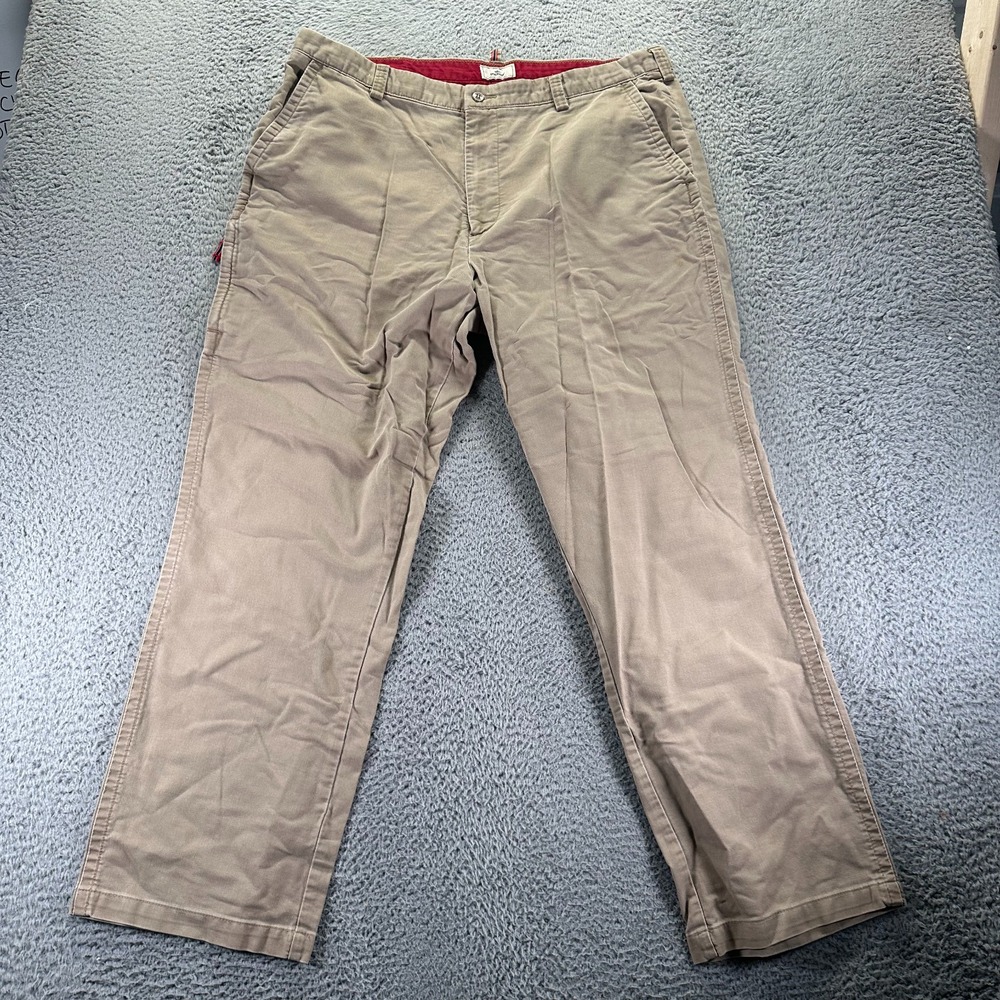 Dockers Pant Mens 40x32‎ Brown Cotton Chino Straight Relaxed Fit Preppy Business